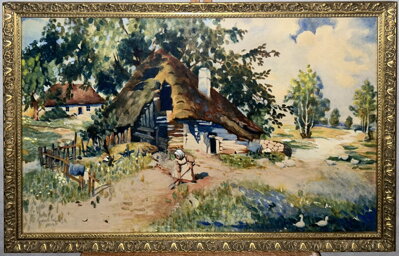 PRÁCE PŘED CHALUPOU - LUDVÍK LABSKÝ