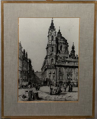 PRAHA, KOSTEL SVATÉHO MIKULÁŠE - REPRODUKCE - PROUT SAMUEL