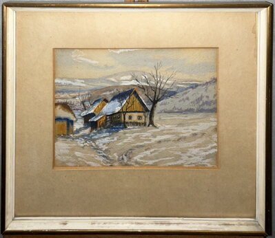 CHALUPY V ZIMNÍ KRAJINĚ - BERAN