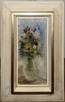 KVĚTINY VE SKLENĚNÉ VÁZE - ČIHÁK JAN