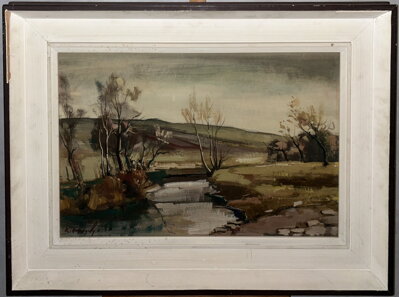 ŘÍČKA V PODZIMNÍ KRAJINĚ - HANYCH RUDOLF