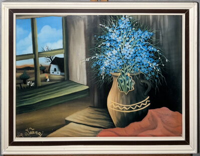 KVĚTINY VE VÁZE - REPRODUKCE