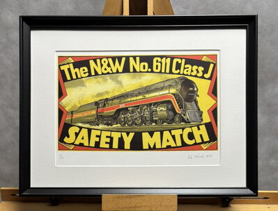 SAFETY MATCH PARNÍ LOKOMOTIVA NORFOLK & WESTERN CLASS J Č. 611 - PTÁČEK PETR