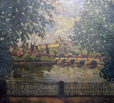 PRAHA POHLED NA HRADČANY OD VLTAVY - ŠIMŮNEK JAROSLAV