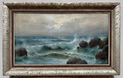 MOŘE - VLNY U SKALISEK - ŠOUREK FRANTIŠEK