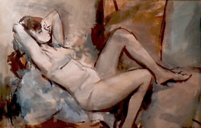 LEŽÍCÍ AKT - HAŠEK JOSEF
