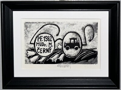 ZÁTIŠÍ S KVĚTINOU A BRÝLEMI - KOMÁREK VLADIMÍR