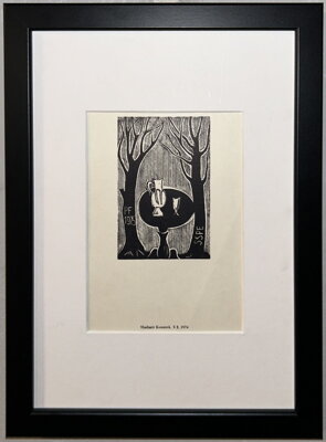 STOLEK S NADOBÍM U STROMŮ - KOMÁREK VLADIMÍR