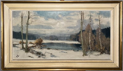 RYBNÍK V ZIMNÍ KRAJINĚ - ŠESTÁK FRANTIŠEK