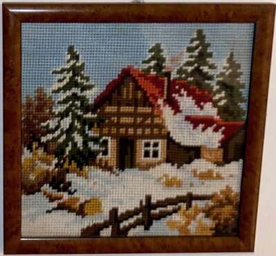 CHALOUPKA V ZIMĚ - NEZNÁMÝ AUTOR