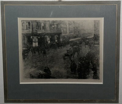 ULICE NA KONCI 19. STOLETÍ - REPRODUKCE - HÜBNER ULRICH