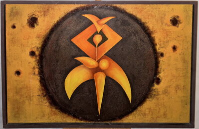 GEOMETRICKÝ ORNAMENT V KRUHU - NEZNÁMÝ AUTOR