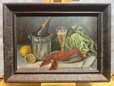 ZÁTIŠÍ S ŠAMPAŇSKÝM A RAKEM - KRIPNEROVÁ E.