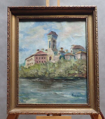 IMPRESIONISTICKÁ KRAJINA S VĚŽÍ - MALINOVSKÝ