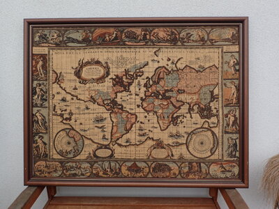 MAPA SVĚTA 1645 Z LE THEATER DU MONDE NEBO NOUVEL ATLAS