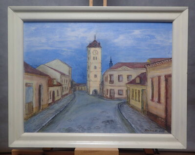 STRÁŽNICE KOSTELNÍ ULICE S VĚŽÍ - SEČKA LADISLAV
