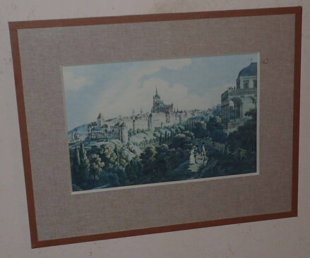 PRAHA PRAGUE POHLED NA PRAŽSKÝ HRAD A LETOHRÁDEK KRÁLOVNY ANNY - REPRODUKCE