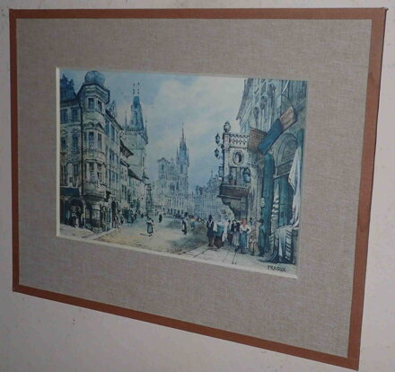 PRAHA PRAGUE POHLED NA STAROMĚSTSKÉ NÁMĚSTÍ A RADNICI - REPRODUKCE