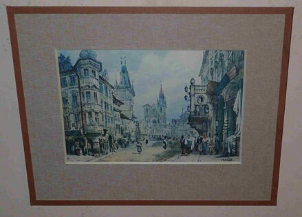 PRAHA PRAGUE POHLED NA STAROMĚSTSKÉ NÁMĚSTÍ A RADNICI - REPRODUKCE