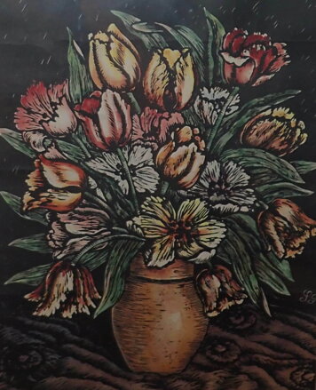 BAREVNÉ TULIPÁNY - SLEPIČKA FRANTIŠEK