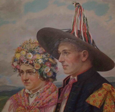 MLADÝ PÁR V KROJI - STRNAD JOSEF