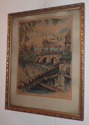 PRAHA POHLED NA HRADČANY - ŠVEC VÁCSLAV