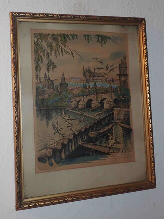 PRAHA POHLED NA HRADČANY - ŠVEC VÁCSLAV