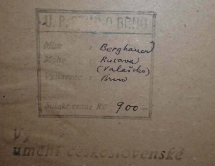 RUSAVA VALAŠSKO - BERGHAUER GOTTLIEB (HORYNA BOHUMIL)