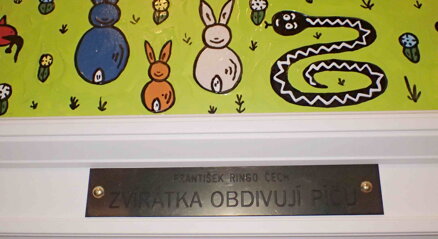ZVÍŘÁTKA OBDIVUJÍ PÍČU - OLEJ - ČECH RINGO FRANTIŠEK