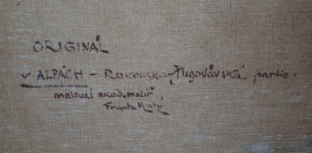 ALPY RAKOUSKO - JUGOSLÁVSKÁ PARTIE - HÁJEK - HVĚZDÍNSKÝ FRANTIŠEK, ALIAS MALÝ FRANTA