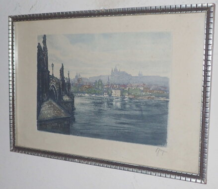 POHLED NA HRADČANY OD KARLOVA MOSTU - MAYER (MEYER) JOSEF