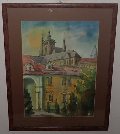 PRAHA PRAŽSKÝ HRAD OD VALDŠTEJNSKÉHO PALÁCE - SÝKORA IVAN