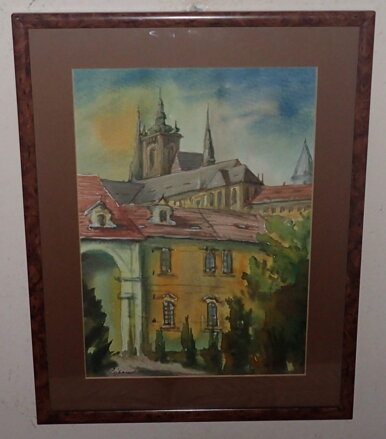PRAHA PRAŽSKÝ HRAD OD VALDŠTEJNSKÉHO PALÁCE - SÝKORA IVAN
