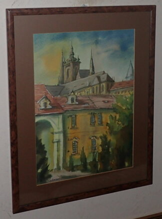 PRAHA PRAŽSKÝ HRAD OD VALDŠTEJNSKÉHO PALÁCE - SÝKORA IVAN