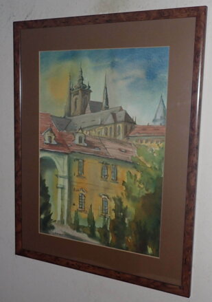 PRAHA PRAŽSKÝ HRAD OD VALDŠTEJNSKÉHO PALÁCE - SÝKORA IVAN