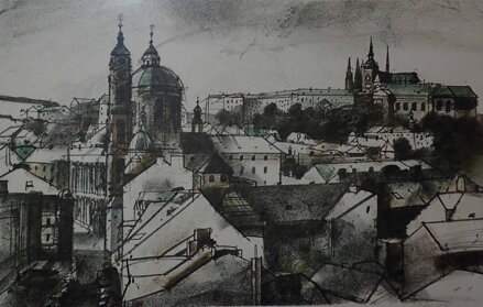PRAHA POHLED NA HRADČANY - CHUDOMEL JAROSLAV