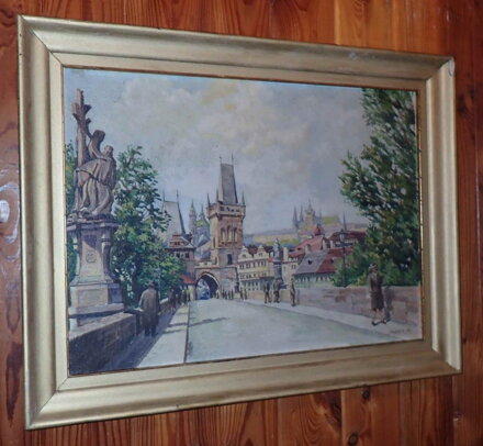 PRAHA KARLŮV MOST POHLED NA HRADČANY - ERNÉE J.