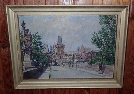 PRAHA KARLŮV MOST POHLED NA HRADČANY - ERNÉE J.