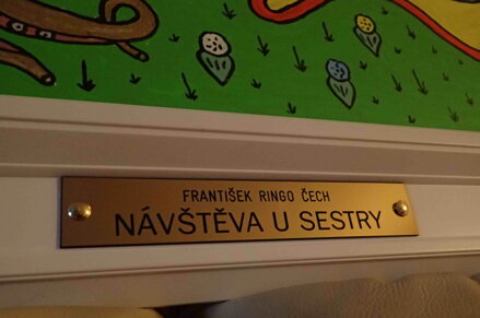 NÁVŠTĚVA U SESTRY (KAPLICKÉHO CHOBOTNICE) - OLEJ - ČECH RINGO FRANTIŠEK