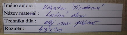 LETNÍ DEN - JINDROVÁ VLASTA