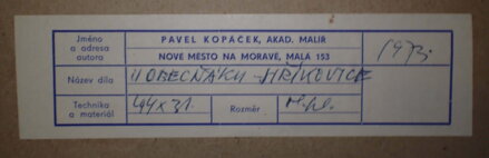 U OBECŇÁKU JIŘÍKOVICE - KOPÁČEK PAVEL