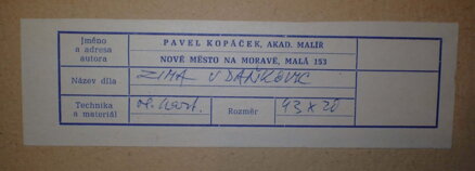ZIMA U DAŇKOVIC - KOPÁČEK PAVEL