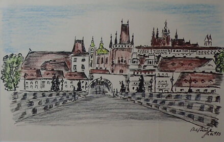 PRAHA KARLŮV MOST - PTÁČEK BOHUMIL