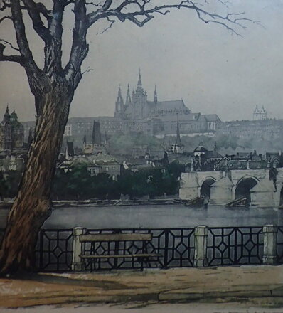 PRAHA PRAŽSKÝ HRAD OD NÁBŘEŽÍ - RÖHLING VLADISLAV
