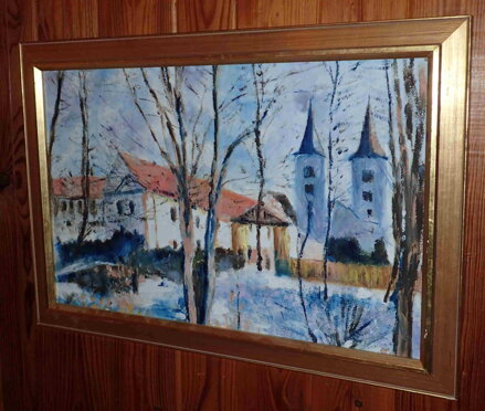 MILEVSKO POHLED NA KLÁŠTER V ZIMĚ - SKLUZÁČKOVÁ PETRA