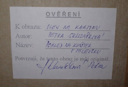 POHLED NA KLÁŠTER V MILEVSKU - SKLUZÁČKOVÁ PETRA