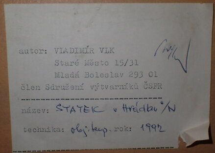 STATEK V HRÁDKU NAD NISOU - VLK VLADIMÍR