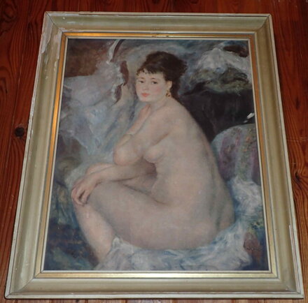 NAHÁ ŽENA NA GAUČI - RENOIR PIERRE-AUGUSTE - REPRODUKCE