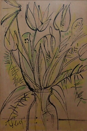 TULIPÁNY VE VÁZE - SLABÝ KAREŠ KAREL