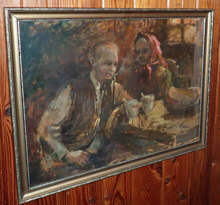 STAŘEČEK A STAŘENKA U KAFÍČKA - STEHNO JIŘÍ